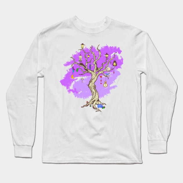 Spirit Tree Dragon Long Sleeve T-Shirt by Mama_Baloos_Place